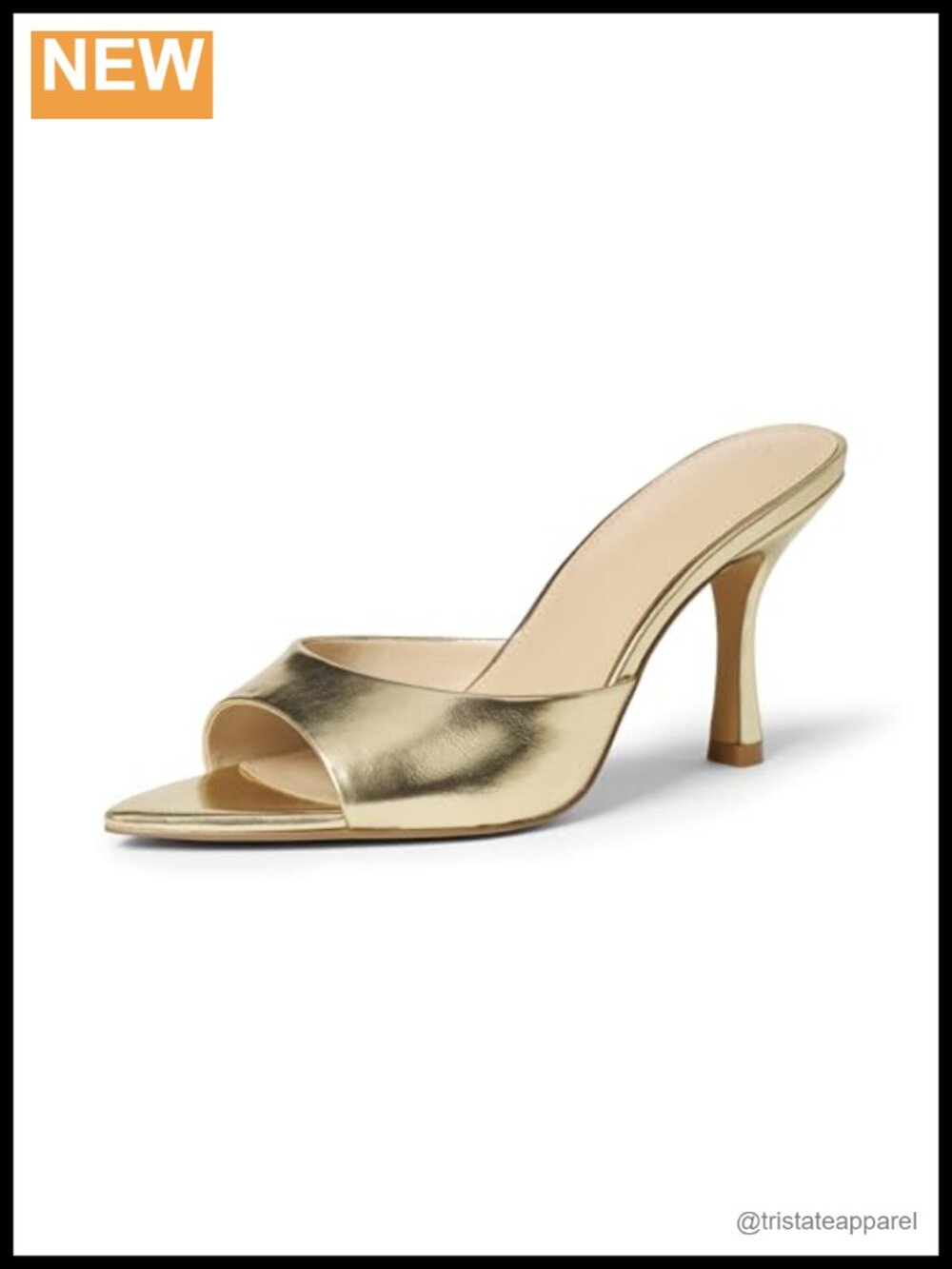 Pointed Toe Slingback Heeled Sandal Slide Casual